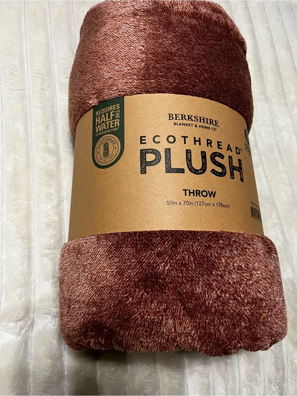 Berkshire Plush Throw Blanket in Copper